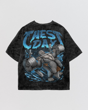 Chest Day Acid Wash Oversize Tee