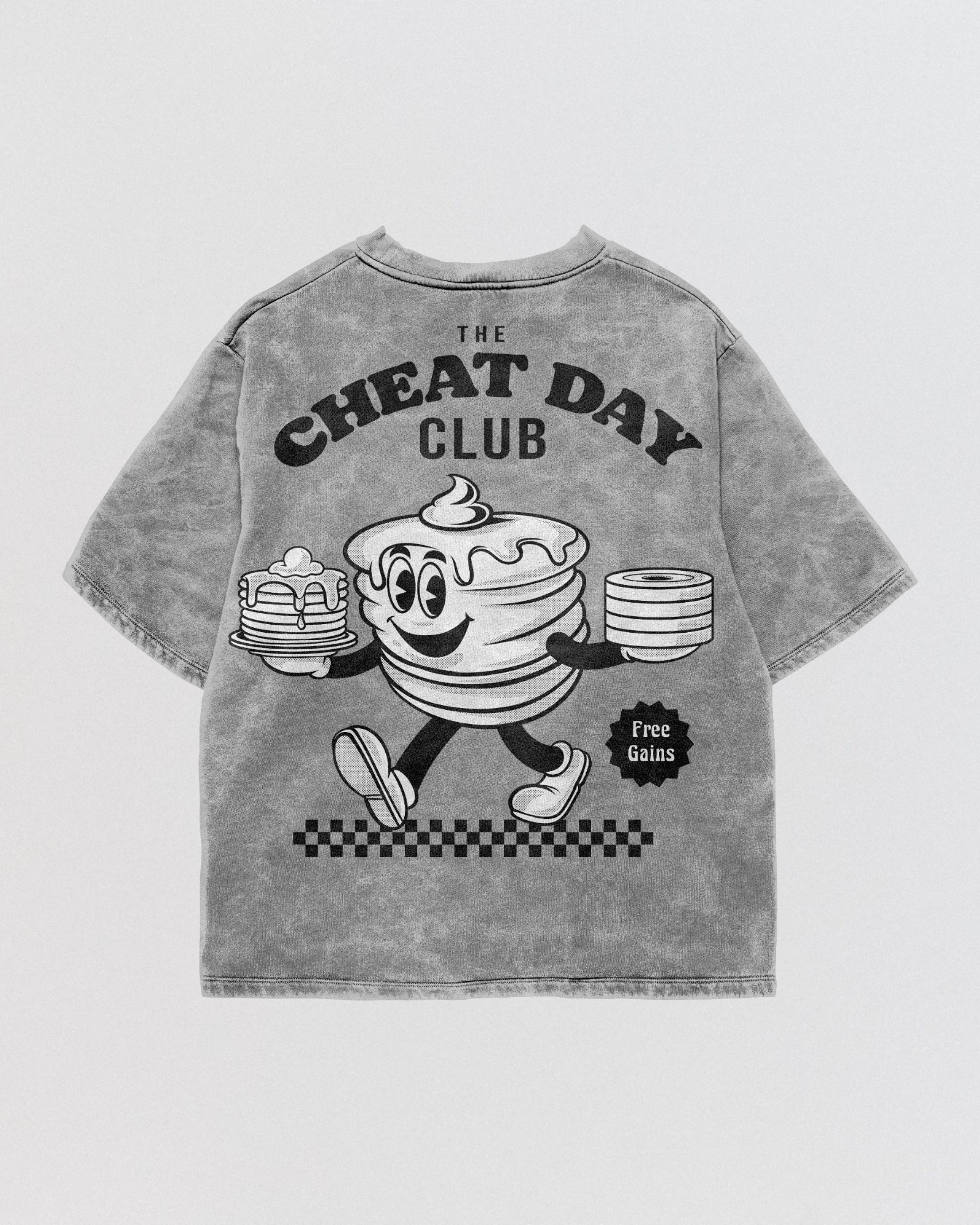 Cheat Day Club Acid Wash Oversize Tee