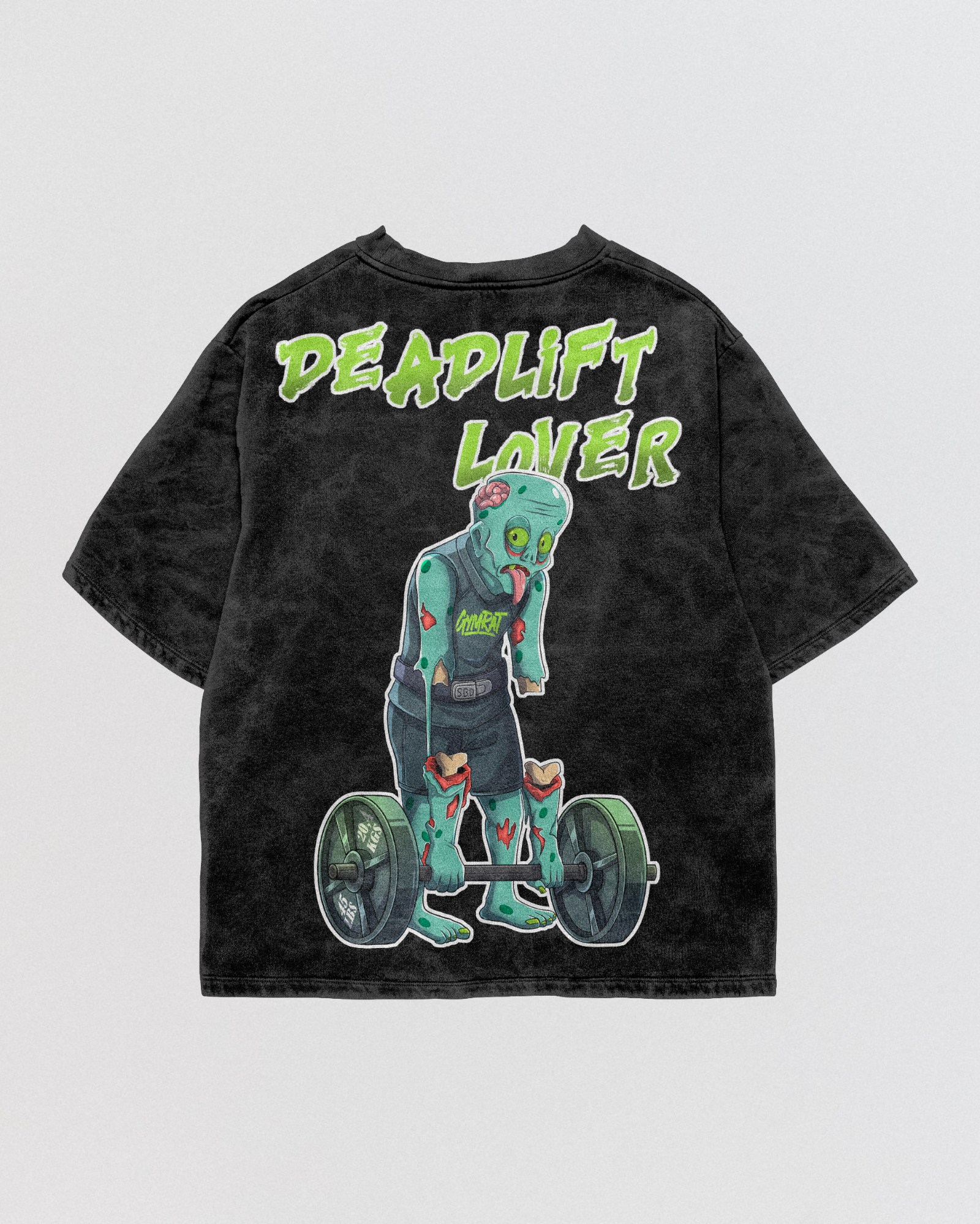 Deadlift Lover Acid Wash Oversize Tee