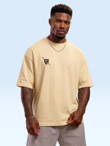 Chest Day Oversize Tee Beige