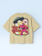 Gymcrush  Oversize Tee Beige