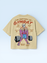 Gymrat Anatomy Oversize Tee Beige
