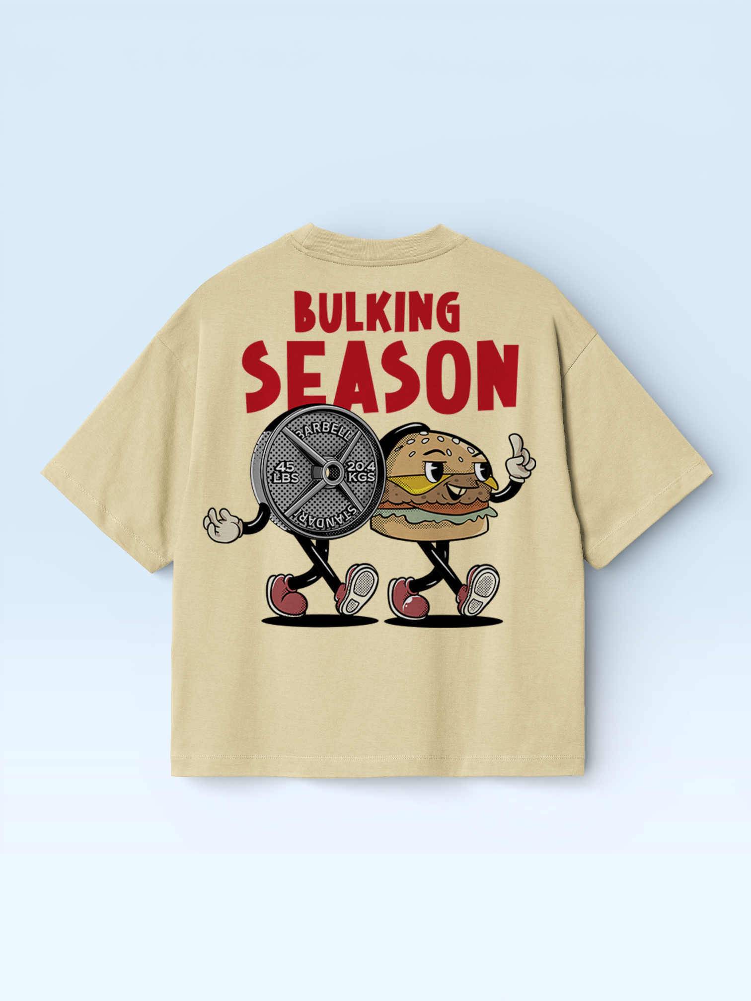 Bulking Season Oversize Tee Beige