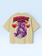 Preworkout Lover Oversize Tee Beige