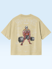 Bodybuilding Recipe Oversize Tee Beige