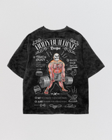Bodybuilding Recipe Acid Wash Oversize Tee
