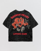 Broken Heart Acid Wash Oversize Tee