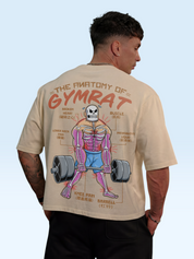 Gymrat Anatomy Oversize Tee Beige