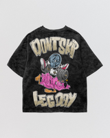 Dont Skip Leg Day Acid Wash Oversize Tee