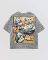 Fitness Life Acid Wash Oversize Tee
