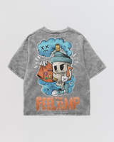 Feel the pump Acid Wash Oversize Tee