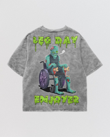 Leg Day Enjoyer Acid Wash Oversize Tee