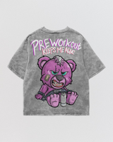 Preworkout Alive Acid Wash Oversize Tee