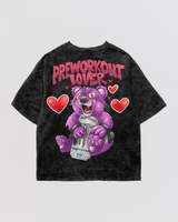Preworkout Lover Acid Wash Oversize Tee