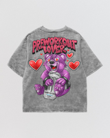 Preworkout Lover Acid Wash Oversize Tee