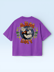 Arm Day Oversize Tee Purple