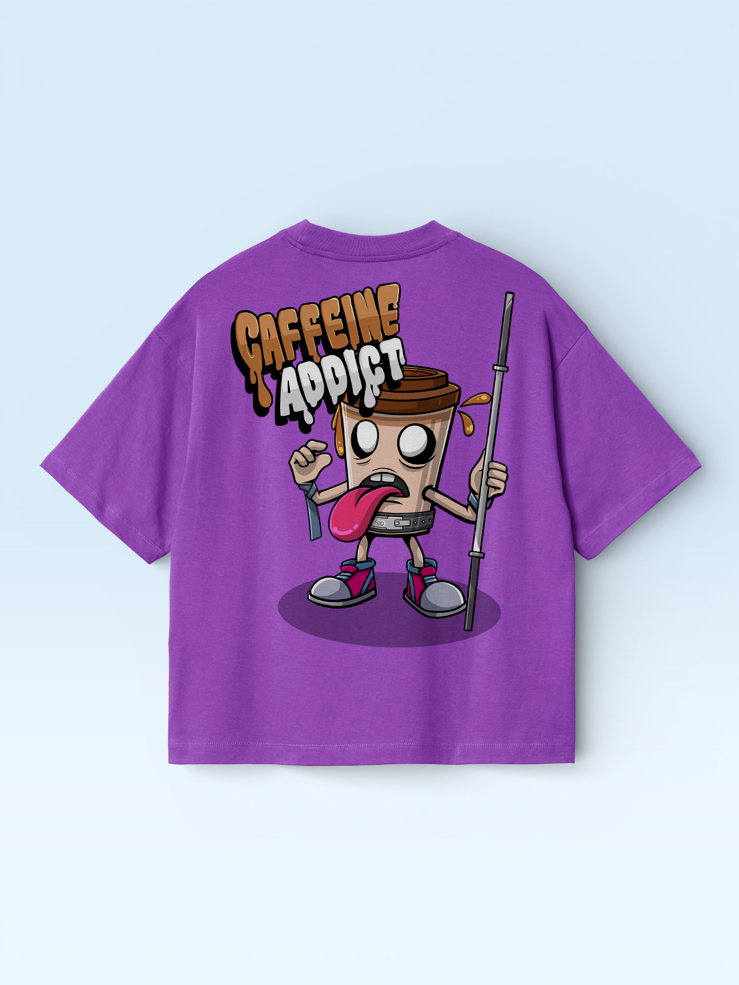 Caffeine Addict Tee Purple