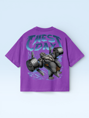 Chest Day Oversize Tee Purple