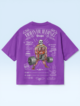 Bodybuilding Recipe Oversize Tee Purple