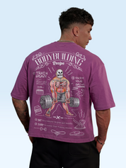 Bodybuilding Recipe Oversize Tee Purple