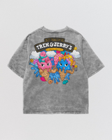 Tren & Jerry Acid Wash Oversize Tee