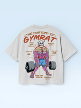 Gymrat Anatomy Oversize Tee White