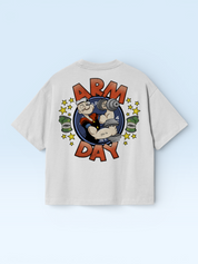 Arm Day Oversize Tee White