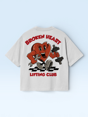 Broken Heart Lifting Club Oversize Tee White