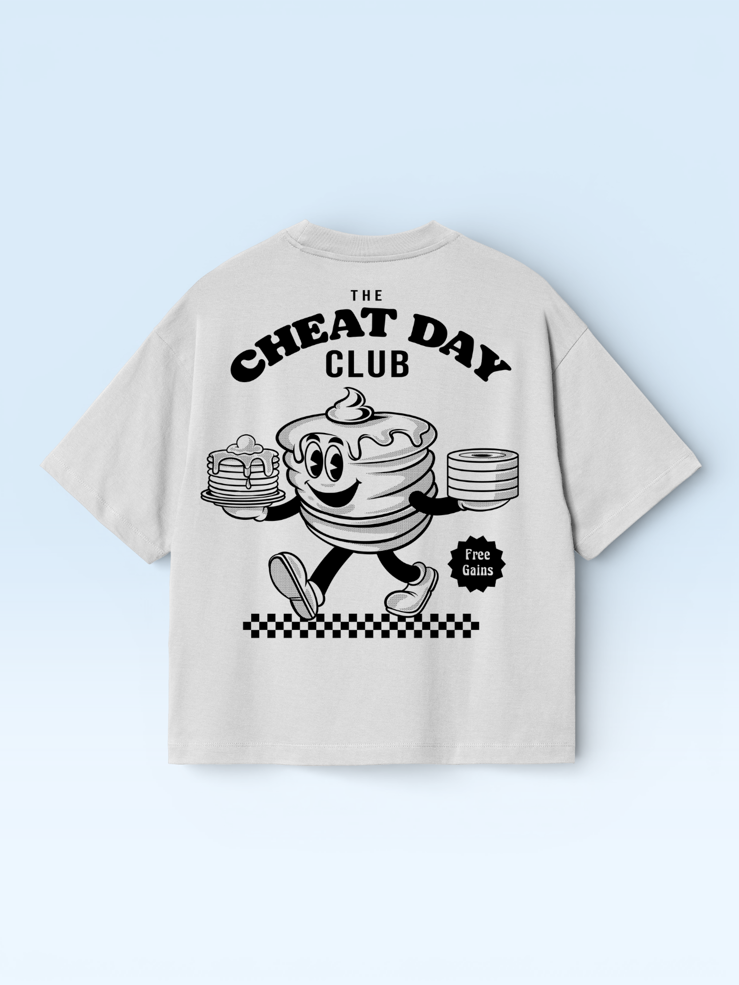Cheat Day Club Oversize Tee White