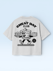 Cheat Day Club Oversize Tee White