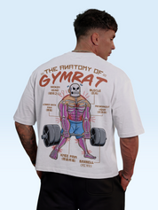 Gymrat Anatomy Oversize Tee White